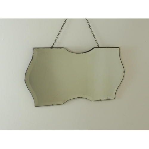 117 - Wood Backed Bevel Edged Wall Mirror (24