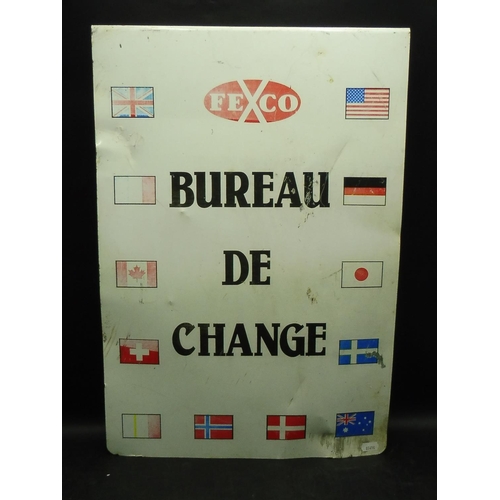 119 - Vintage Metal Bureau De Change Shop Sign (23