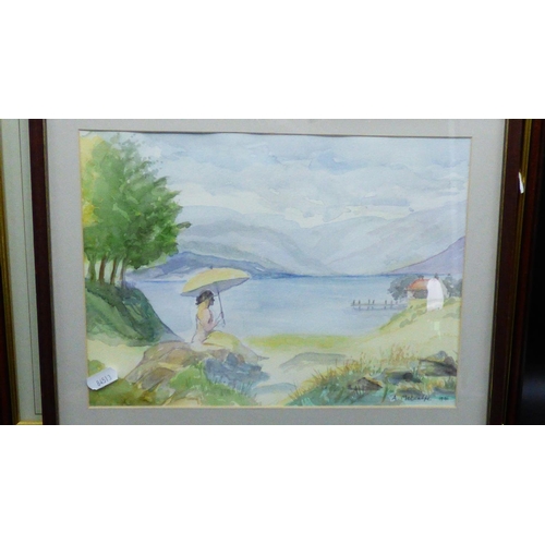 667 - Two Framed Pictures to include Watercolour by A. Metcalfe