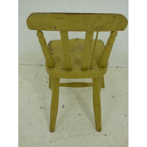 705 - Vintage Oak Childrens Chair 61