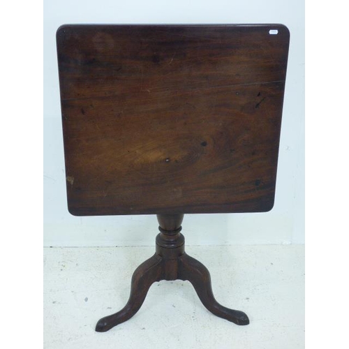 706 - Vintage Oak Tilt Top Table 28.5