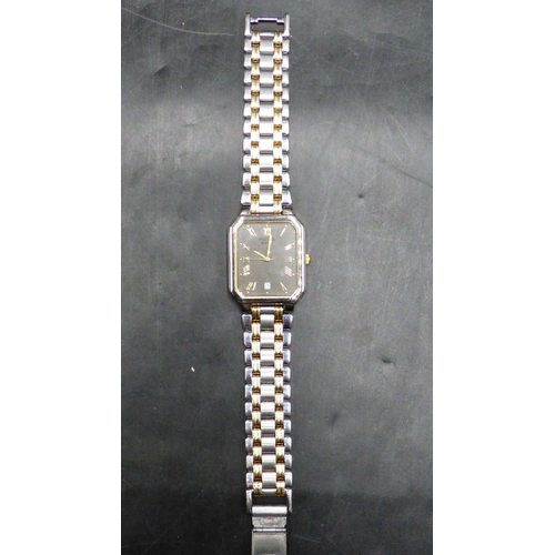 469 - Pulsar Gents Black faced Watch with Stainless Steel Strap (Working When Tested)