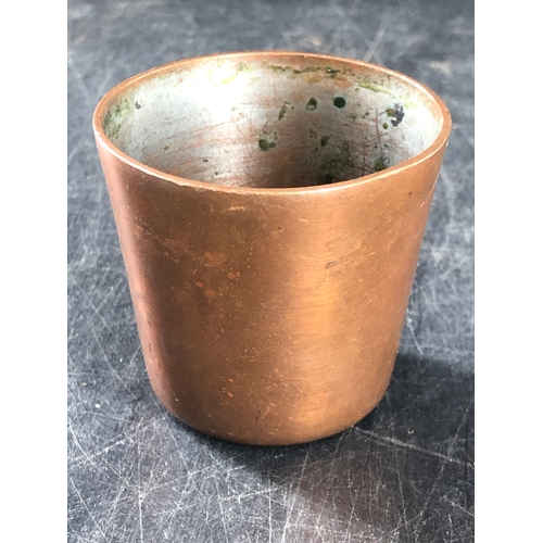 30 - Copper Naval Rum Cup or Measure by Repute from HMS Arethusa