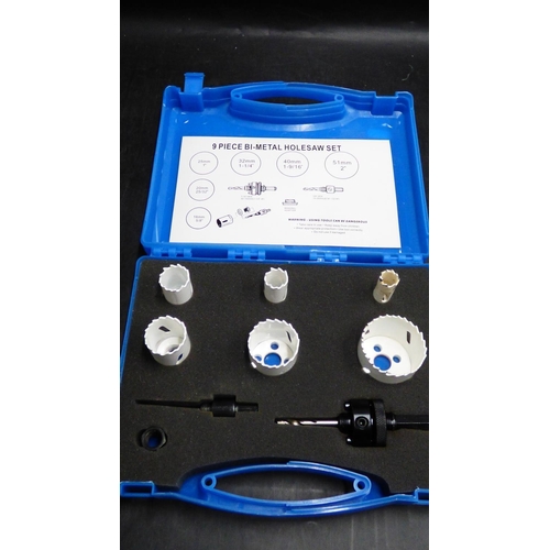 636 - HSS Hole Saw Set with Arbour Complete with Case