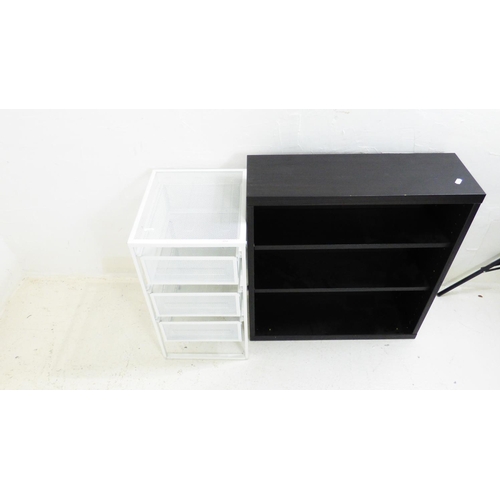 747 - Set of White metal Wire Drawers (22