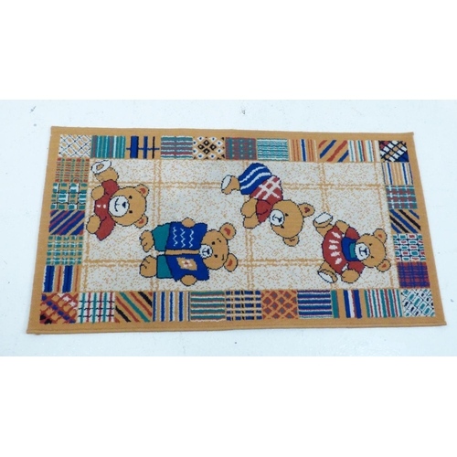 653 - Child's Rug with Teddy Bear Decoration (24