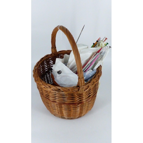 654 - A Wicker Basket Full of Knitting Needles