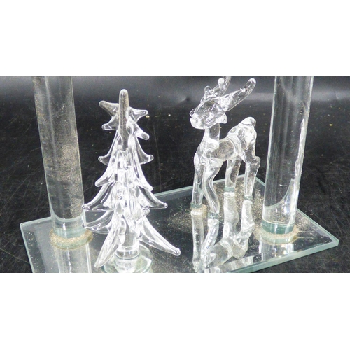 665 - Pair of Christmas themed Candle Holders (8