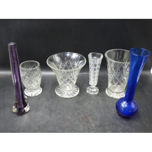 693 - Collection of Glassware to include Vases, Coloured glass and more