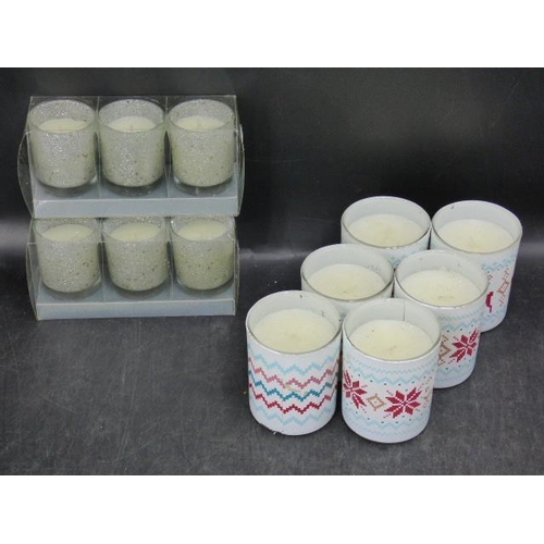 724 - Selection of Christmas themed Candle's including two Set's of 3 in Original Packing