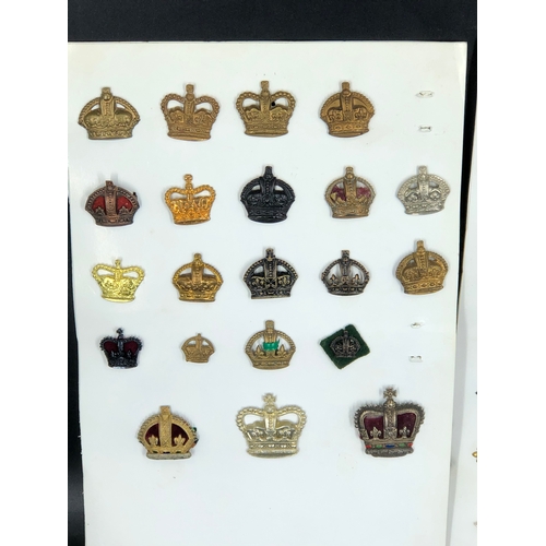 47 - Collection of Army Officers Rank Crowns and Insignia