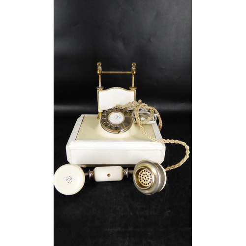 19 - Traditional Style Telephone with Rotary Dial and Modern Connection (Working When tested)