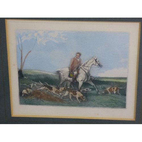 30 - Two Framed and Glazed water colours depicting Hunting scenes (12.5