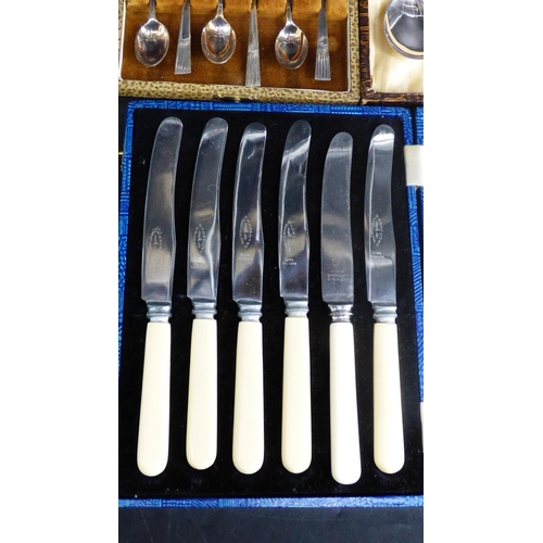 40 - Three boxed Cutlery sets to include Butter knives