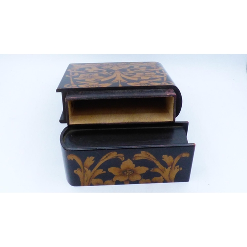 44 - Vintage Wooden Decorative Cigar Box in Book Form (8