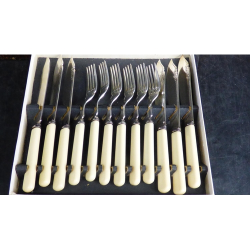 47 - Selection of Boxed Cutlery  to include Fish Knife and Fork set