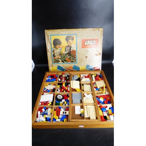 110 - Vintage Wooden Boxed Lego System Dates from Approx 1960 to 1965