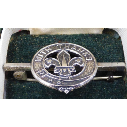 305 - Silver Hallmarked Scouts Badge 