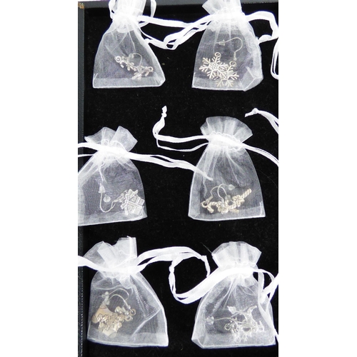 306 - Collection of 15 pairs of Earrings all in pouches