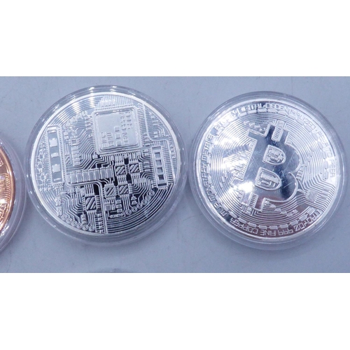 316 - Six Replica Bitcoins