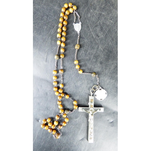 317 - Vintage German Rosary Cross and Beads