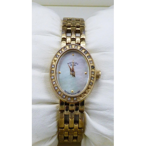 371 - Ladies Mother of Pearl Face Rotary Watch in Presentation box