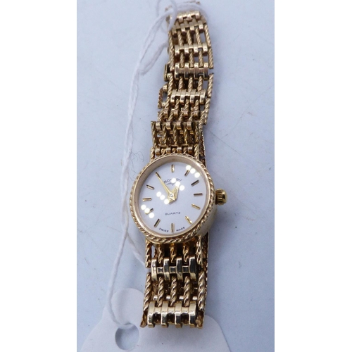 378 - Gold 375 Rotary Quartz watch(Working when Tested)