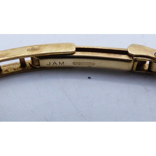 381 - Swiss Bernex Gold 375 Gold Watch (gold weight without head 10g)Numbered 440003(Working when Tested)