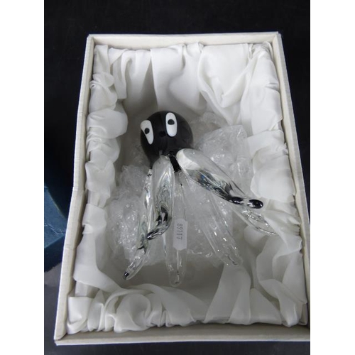 391 - Princ Czechoslovakian Art Glass Black Octopus in Original Box