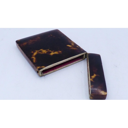 430 - Victorian Tortoise Shell Calling Card Case