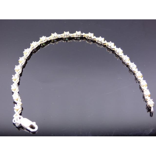 492 - Sterling Silver Tennis Bracelet in Presentation Box