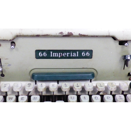 600 - Two Vintage Metal Cased Typewriters including Olivetti and Imperial 66