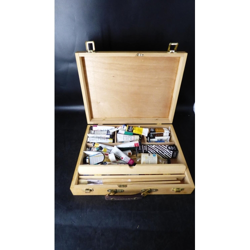 618 - An Art Box Containing New Brushes, Oil Paints and More