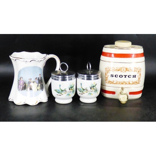 663 - Mixed lot with Egg Couplers, Wade Scotch Barrel and a St George Mug