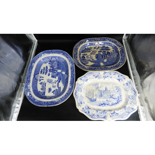 675 - Three Vintage Meat platters