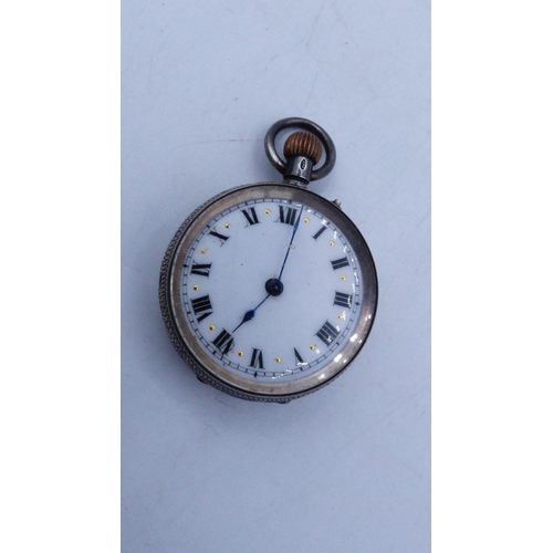 373 - Swiss Made 925 Cased Pocket watch