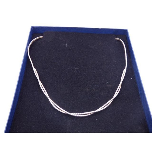 491 - Silver 925 Twisted Necklace with Presentation Box