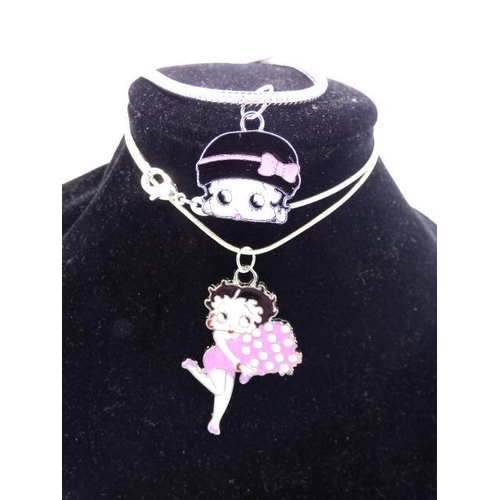 515 - Betty Boop Bracelet and Necklace set in Gift Pouch