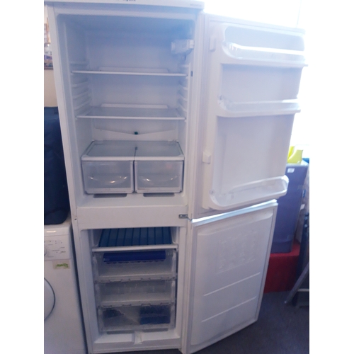 549 - Hotpoint Aquarius Fridge Freezer Approx 6ft Tall  50/50 Split with Freezer At the Bottom W/O