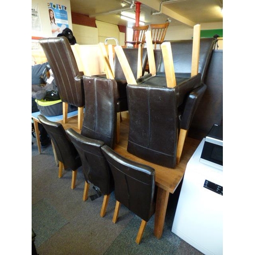 384 - Large Heavy Pine Dinning Table (71