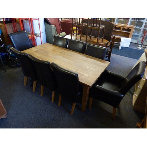 384 - Large Heavy Pine Dinning Table (71