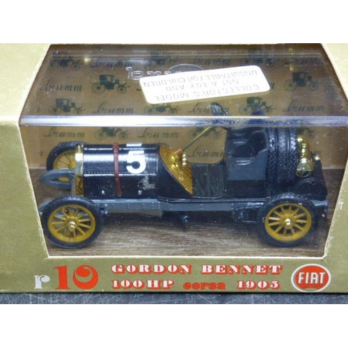 50 - Three Brumm Die-Cast Models in Display Boxes including Alfa Romeo, Gordon Bennett and Ferrari 500