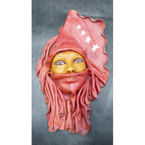 120 - Painted Leather Facial Wall Mask (13