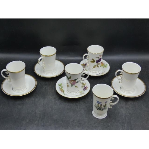 151 - Collection of Royal Worcester Cups and Saucer Various Patterns