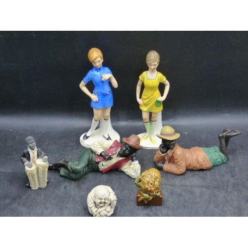 152 - Selection of 7 Figures including Humpty Dumpty, Jazz, Buddha and More