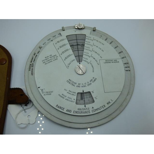 119 - RAF Range and endurance computer MK1 for the Meteor jet aircraft with the original canvas case