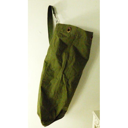 63 - British Army green canvas kit bag