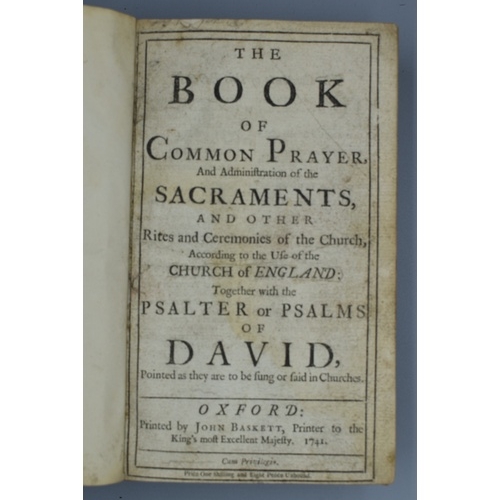 199 - The Book of common Prayer printed by John Baskett in Oxford 1741 complete with etchings