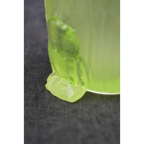 36 - Large Uranium Glass Vase (foot a/f)