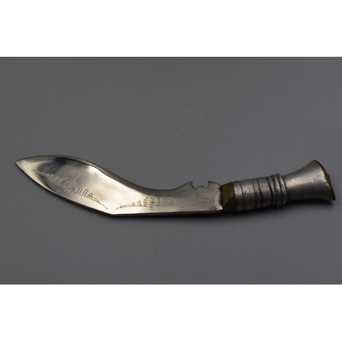 27 - Short Indian Gurkha Dagger with Decorative Sheath and small Knife